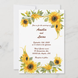 Solros Stil: inbjudan till Personlig bröllop