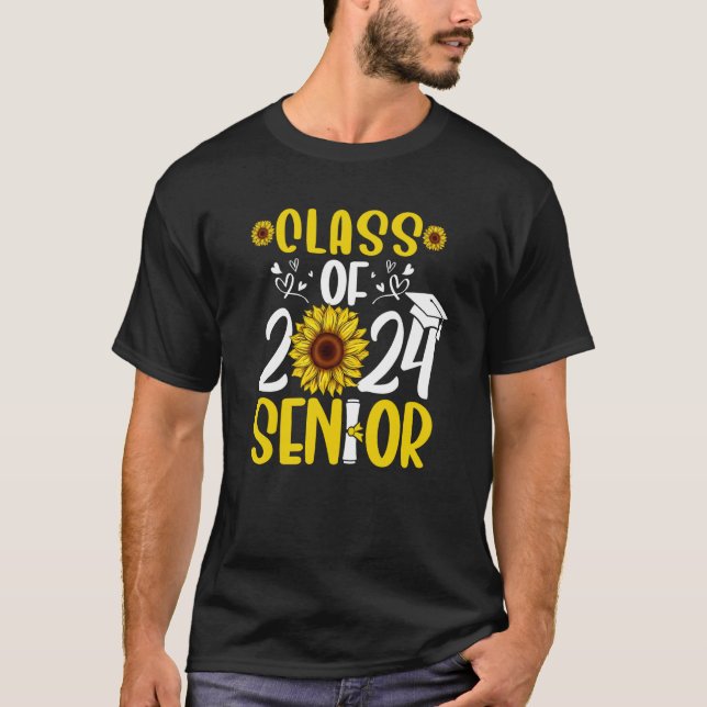 Solros Studenten, högre klass 2024 24-gradu T Shirt (Framsida)