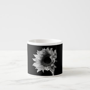Solros - svartvit fotografi espressomugg