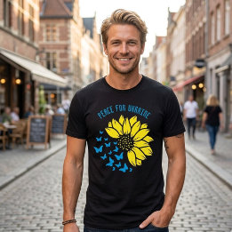 Solros symbol för fred. Fred för Ukraina. T Shirt