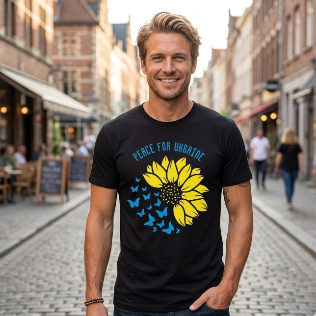 Solros symbol för fred. Fred för Ukraina.  T Shirt (Skapare uppladdad)