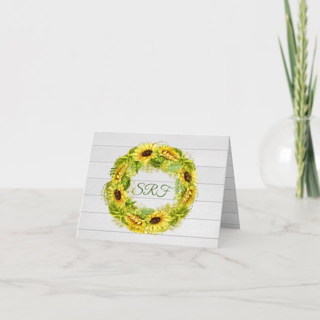 Solros Tack eller Tomt Kort (Framsida)