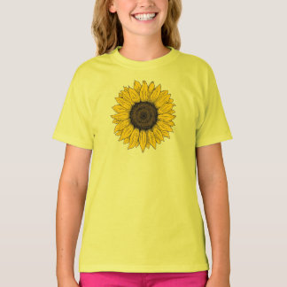 Solros Teckning T Shirt