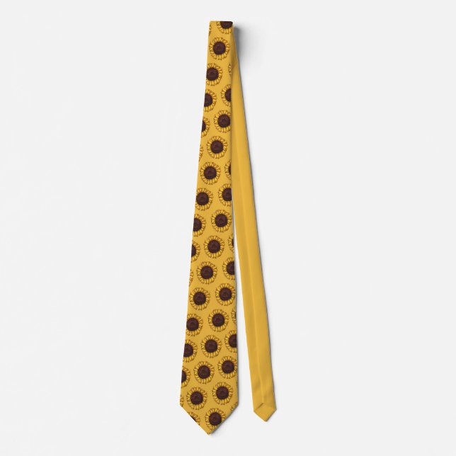 Solros Tie BeSnye Gult Solros Necktie Slips (Framsida)
