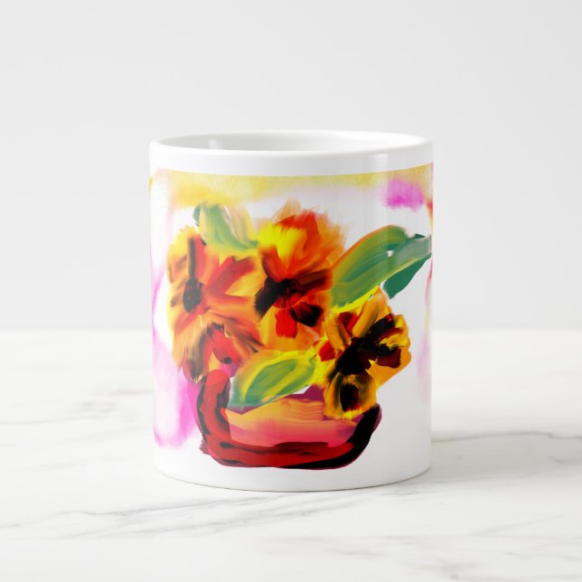 Solros till mors dag  jumbo mugg (Framsidan)