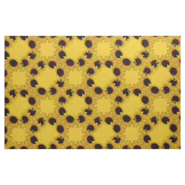 Solros Tyg Solros Tyg Bomull eller Polyester (Fat Quarter)
