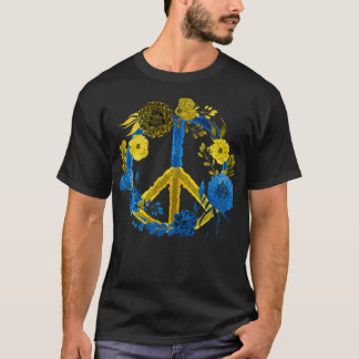 Solros Ukraina-Flagga Jag står på Ukrainas sida T Shirt