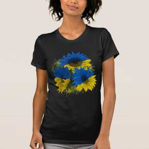Solros Ukraina - jag står på Ukrainas fredliga Fla T Shirt
