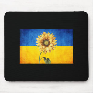 Solros Ukraina Ukrainas Flagga Vintage stand Wit Musmatta