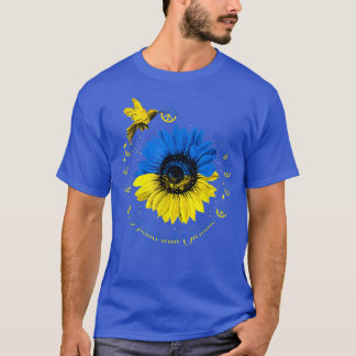 Solros ukrainsk fågel Ukraina Jag står med Ukra T Shirt