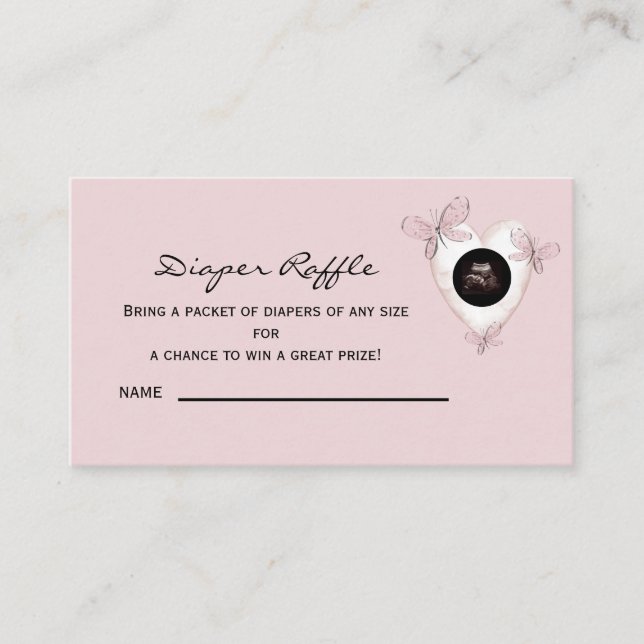 Solros Ultrasound Dusty Ro Diaper Raffle Tilläggskort (Framsida)