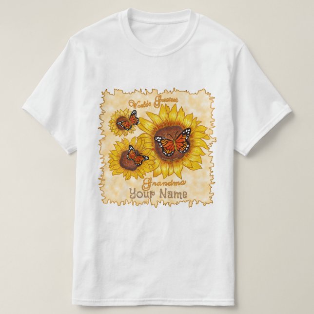 Solros Underbar Grandma T Shirt (Design framsida)