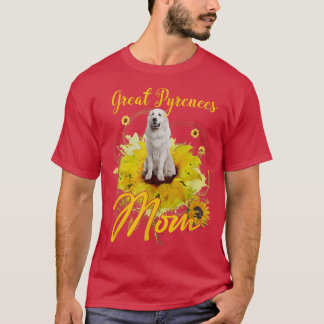Solros Underbar Pyrenéerna Mamma Hund älskare Mor T Shirt