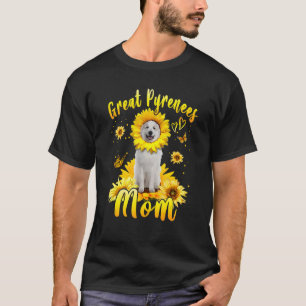 Solros Underbar Pyrenéerna Mamma Hund Mors dag T Shirt