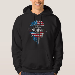 Solros USA flagga Dialysis Nurse Stethoscope 4 Hoodie