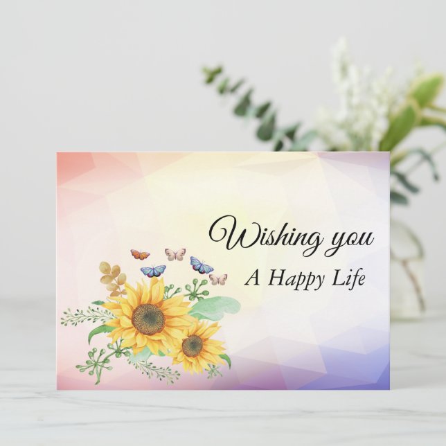 Solros vår, önskar dig ett Lycklig Life (Stående Fram)