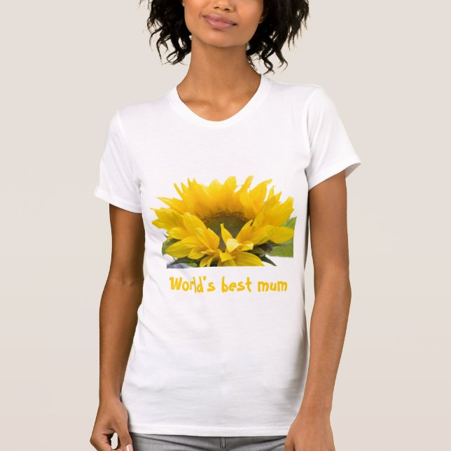 Solros - Världens bästa mamma Tee Shirt (Framsida)