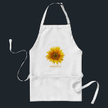 Solros. Vattenfärgsgult, rustik land blommigt Förkläde<br><div class="desc">Vattenfärgad rustik solrosapron.</div>