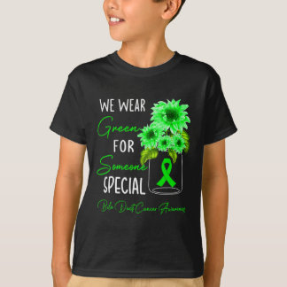 Solros Vi Bära Grönt Bile Duct Cancer Awareness T Shirt