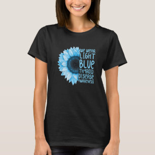 Solros vi bära ljusblå sköldkörtelsjukdom medveten t shirt