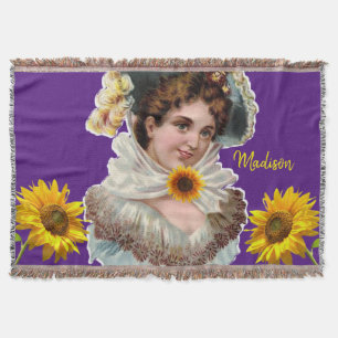 Solros Victorian Throw Blanket Filt