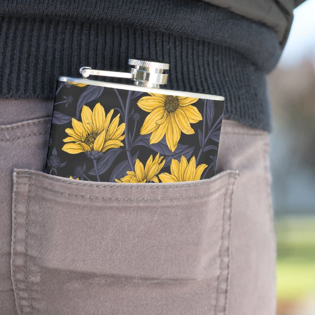 Solros, vild solros i gult och blått fickplunta (In Situ)