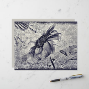 Solros Vintage Black and White Antique Struktur