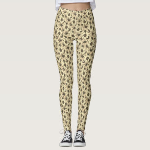 Solros Vintage Charm Sepia Ton Leggings