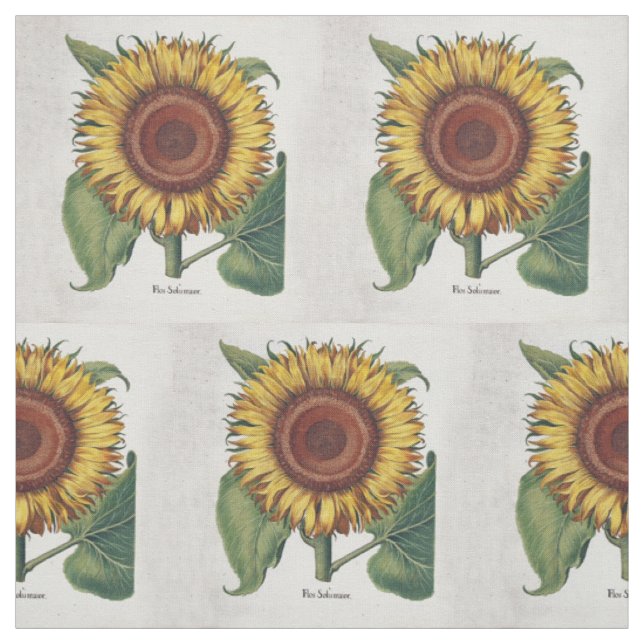 Solros Vintage Damask Blommig Konst Tyg (Provkarta)