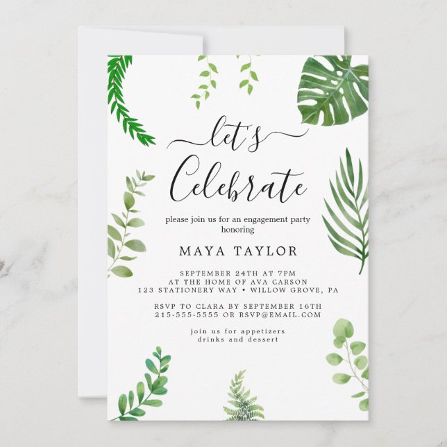 Solros Wandesamt Party, sommaren Inbjudningar (Framsida)