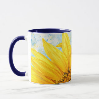 Solros Watercolor Artmugg - Mörkblå Mugg