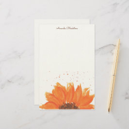 Solros Watercolor Brevpapper