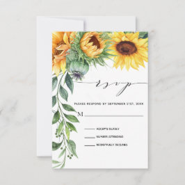 Solros Watercolor Modern Botanical OSA Kort