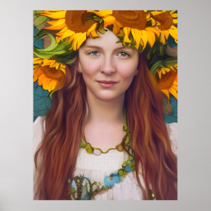 Solros Woman Poster
