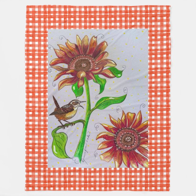 Solros Wren Blanket Fleecefilt (Framsidan)