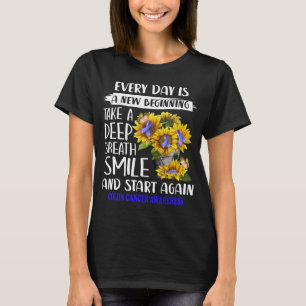 solrosa mot koloncancer t shirt