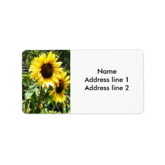 Solrosadressetiketter Adressetikett
