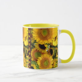 Solrosaffe Kopp Sunshine Mugg personalize Namn