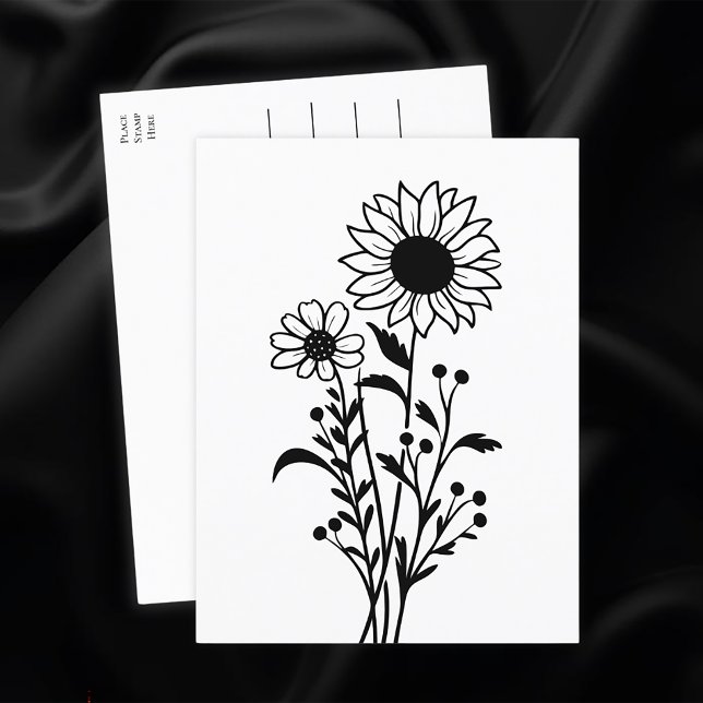 Solrosar Landsblommor Tänker på Dig, Hej Vykort (Skapare uppladdad)