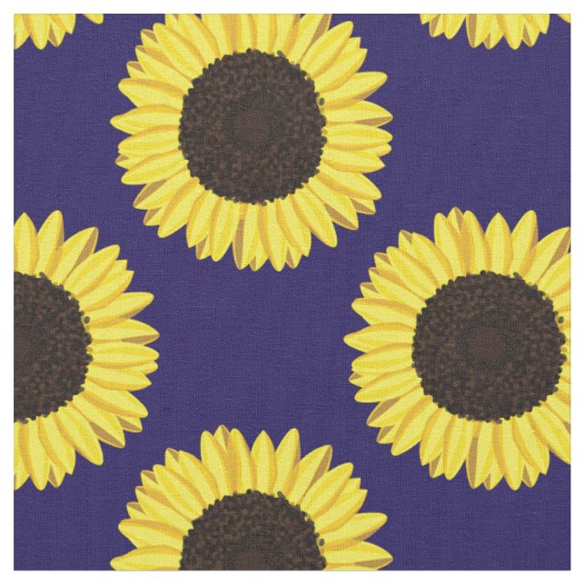 Solrosar Söta Blommor Barn Bebis Tyg (Närbild)