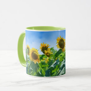 Solrosartikel Gult blomning Mugg Kopp