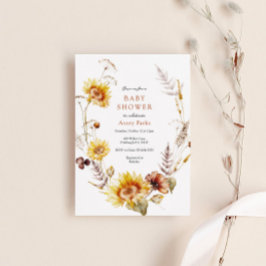 Solrosbabyskor för höstblomma inbjudningar