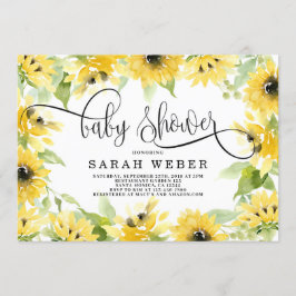 Solrosbabyskor Inbjudningar