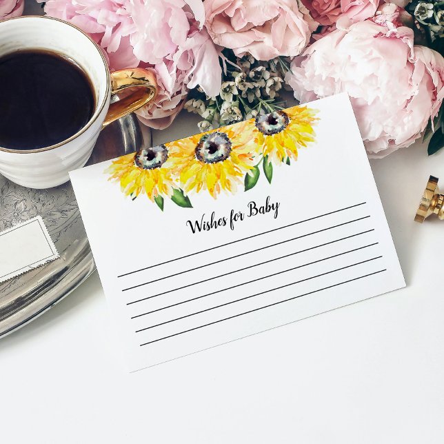 Solrosbabyskor Önskemål för Baby Rustic Tilläggskort (Skapare uppladdad)