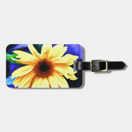 Solrosbagagemärkren med läder fäster bagagebricka