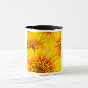 Solrosbakgrund Mugg