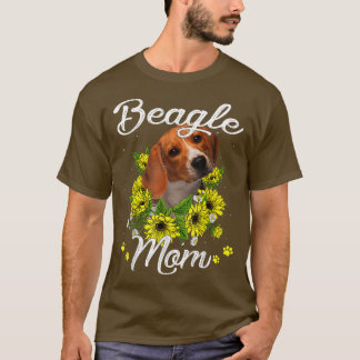 Solrosbeagle Mamma Hund Mamma Mors dag  T Shirt