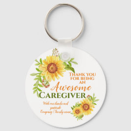 Solrosbedömning för Blommigten fantastisk Caregive Nyckelring