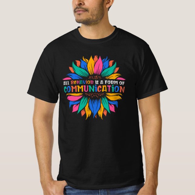 Solrosbeteende är kommunikation t shirt (Framsida)