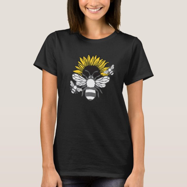 Solrosbi Manar Womens Hippie Flower T Shirt (Framsida)
